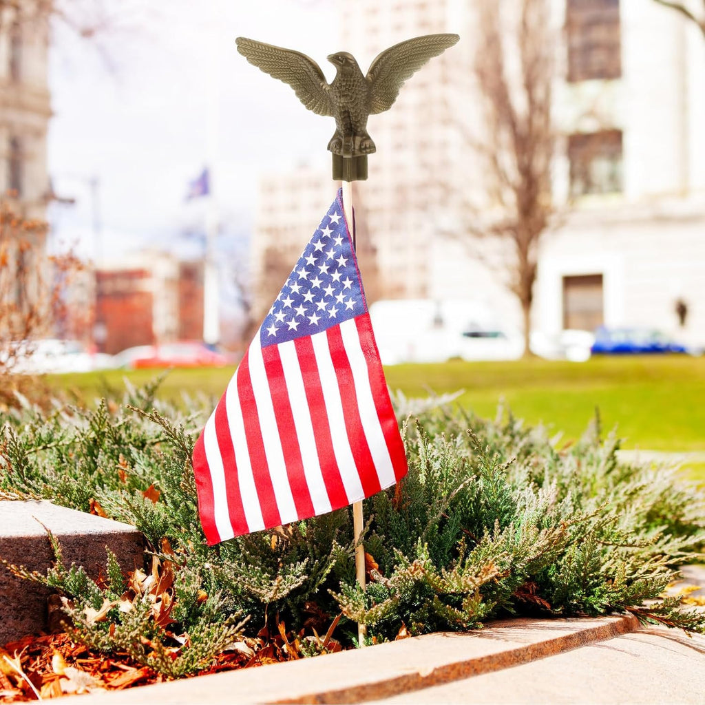 Golden Plastic Eagle Flag Pole Finial Ornament E85954