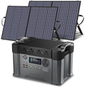 2400W Portable Power Station with 2pcs Foldable Solar Panel 100W M58171