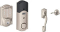 Satin Nickel Smart Deadbolt with Camelot Trim & Interior Lever D25835