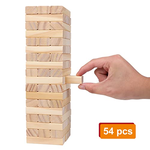 54pcs Wooden Tumbling Tower Game with Carry Case N329852