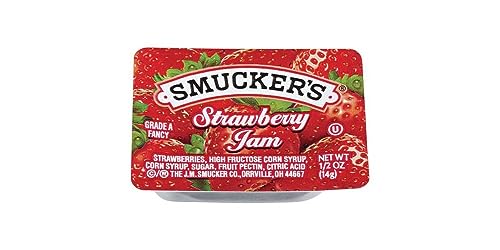 0.5 Ounce 200 Count Strawberry Jam and Grape Jelly Assortment M90317