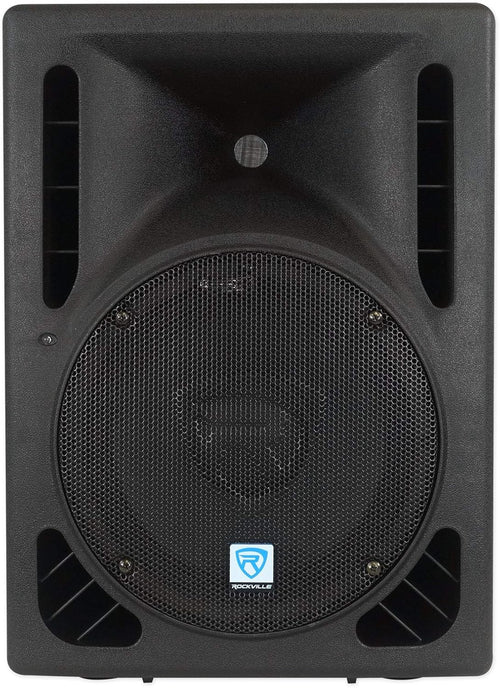 10 Powered DJ Speakers with Stands and Cables M78765