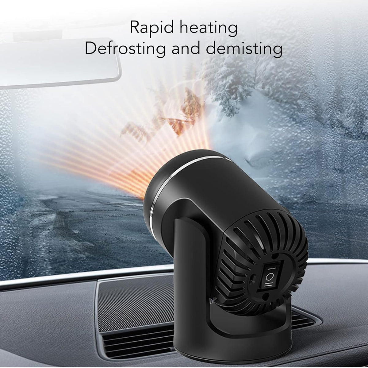 12V 200W Portable Car Windshield Defroster Demister L8834