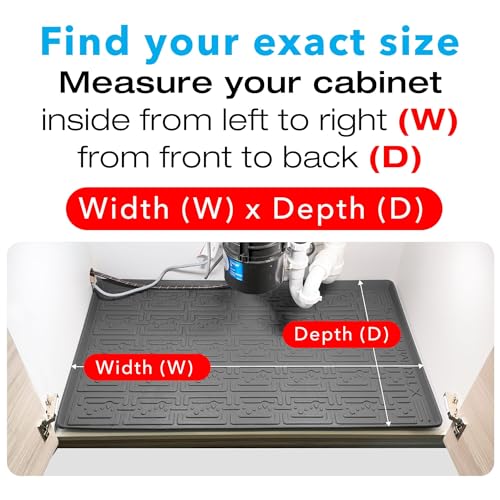 Gray 40" x 22 1/4 Waterproof Under Sink Mat R88456