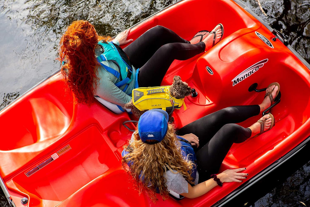 Red White Adjustable 5 Seat Pedal Boat J1448