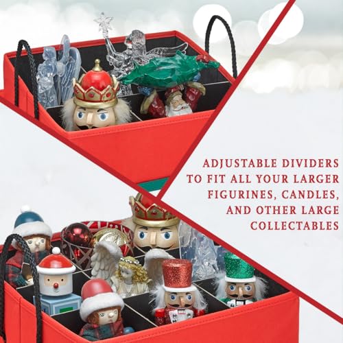 Storage Box for Nutcrackers and Figurines with Adjustable Dividers F227