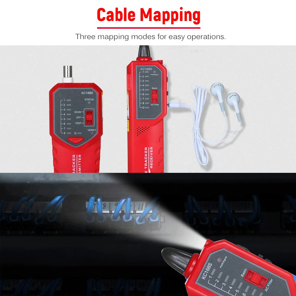 RJ11 RJ45 Ethernet LAN Multifunction Network Cable Tester Y747436