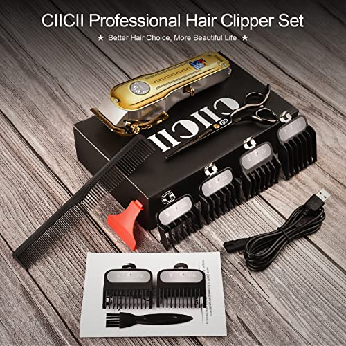 Hair Clippers, 12Pcs Cordless Rechargeable LCD Display Hair Beard Trimming Kit M5533