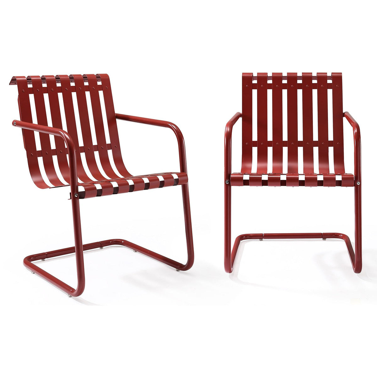 Red Metal Patio Chair (Set of 2) T981935