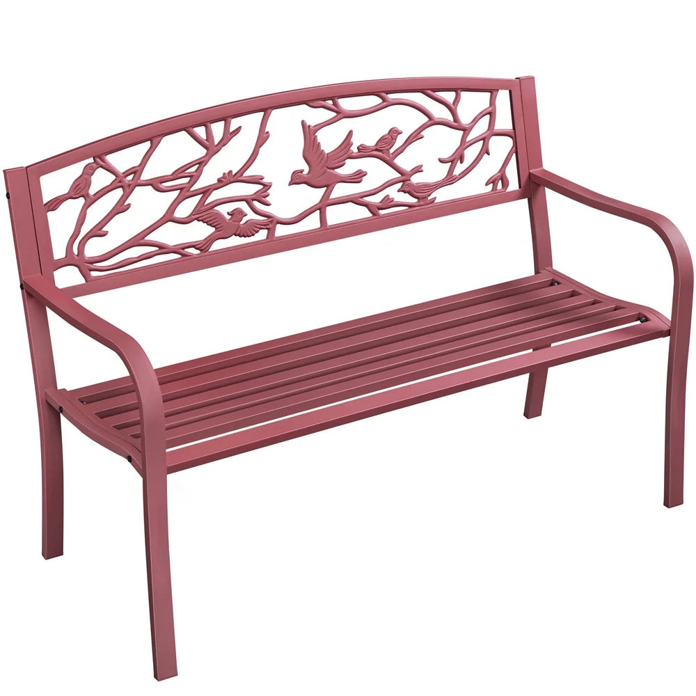 Red Patio Garden Bench U76749