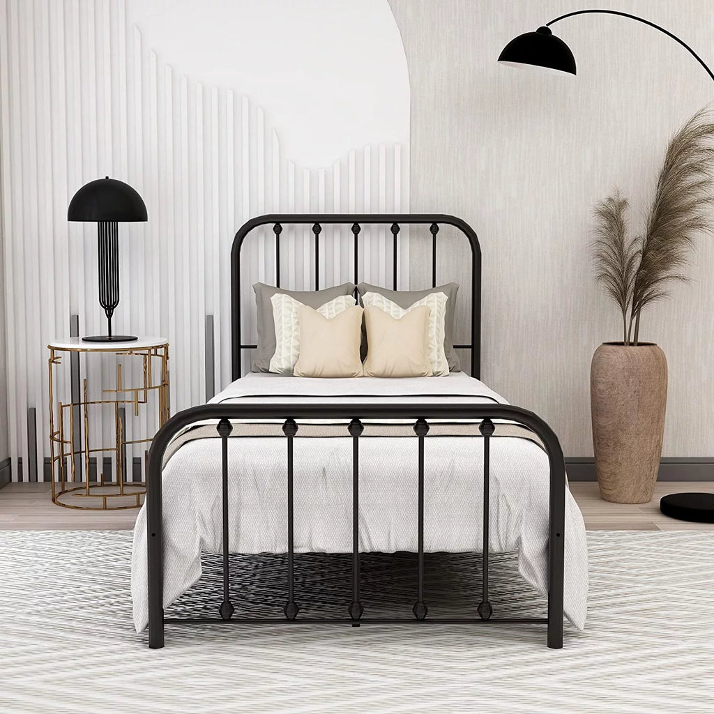 Sturdy Metal Platform Twin Bed Frame W197