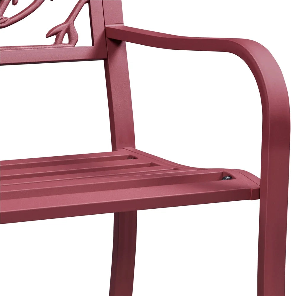 Red Patio Garden Bench U76749