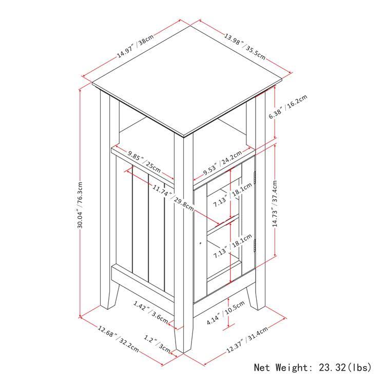 Pure White Floor Storage Bath Cabinet L749217