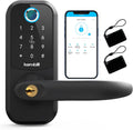 Fingerprint Smart Lock Lever Door Handle, 5-in-1 Keyless Entry Keypad Door Lock A631218