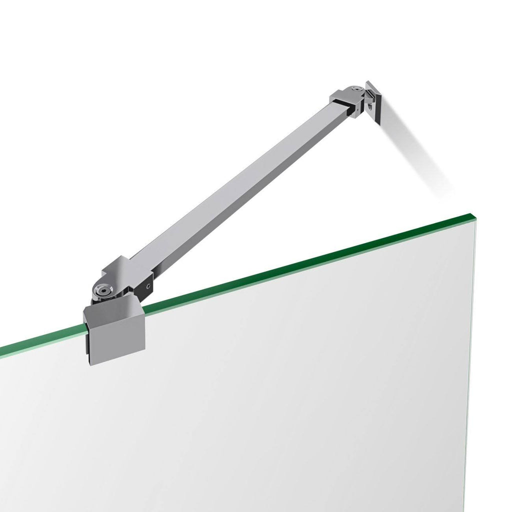 Frameless Hinged Brushed Nickel Shower Door M5231