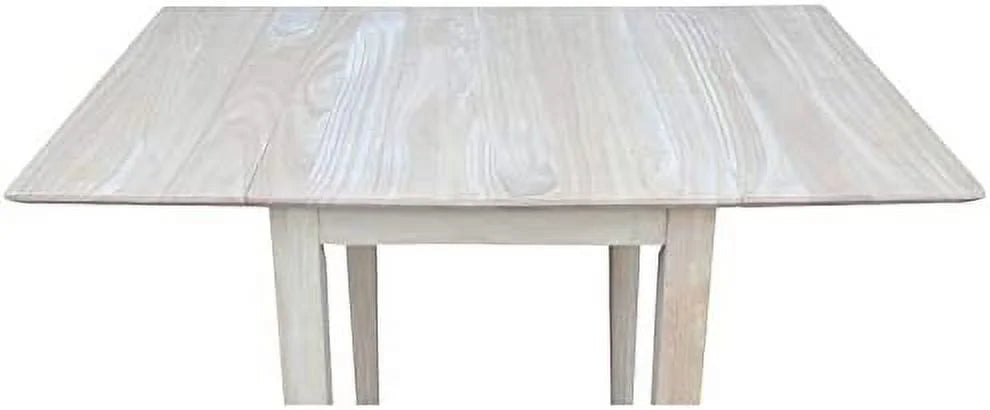 Unfinished Natural Wood Drop Leaf Dining Table B662