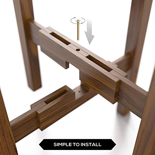 Mid Century Solid Wood Acacia Plant Stand Q512277