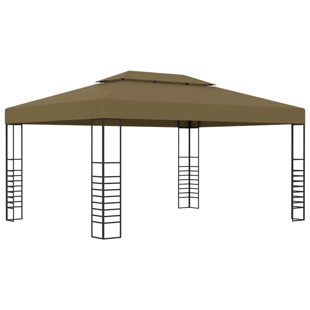 Steel Frame Garden Canopy Tent Sun Shelter Taupe V448