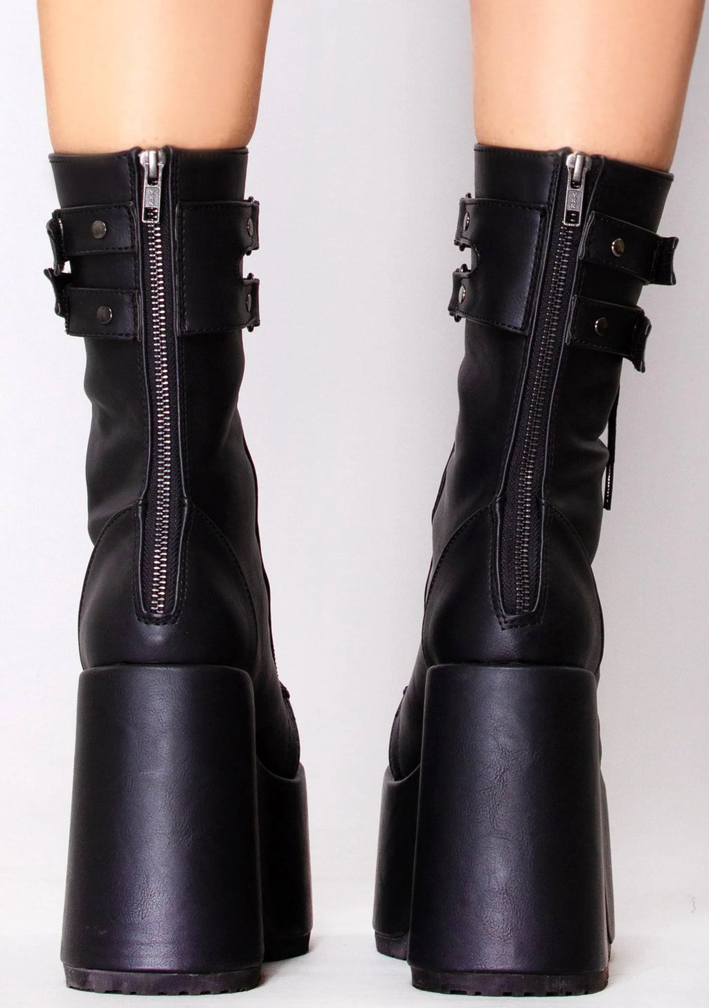 Black Vegan Leather Shoes V50124