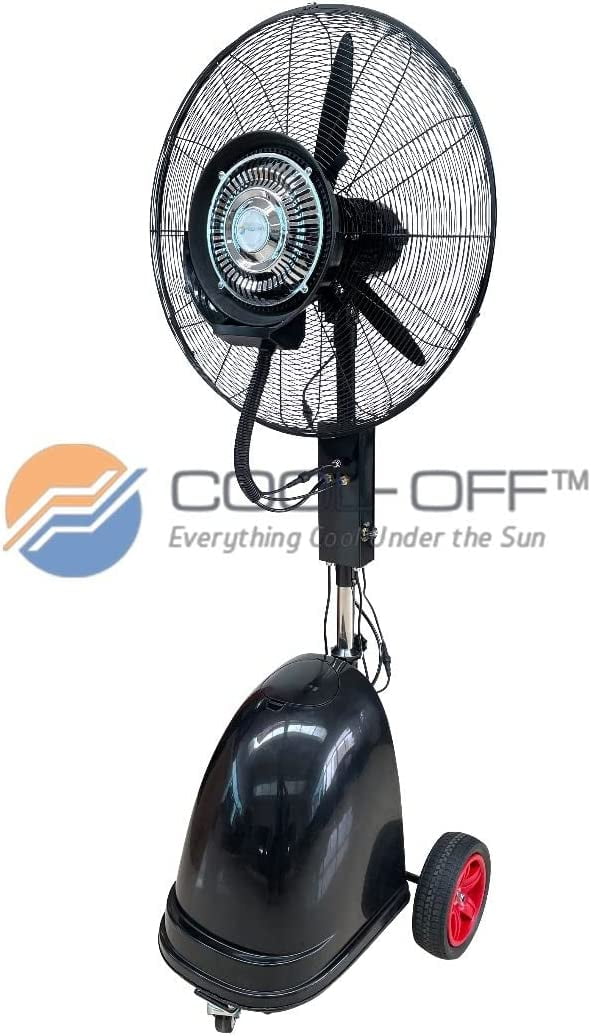 Oscillating Misting Pedestal Fan 12 Gallon 3 Speed 26 inch Black W44589