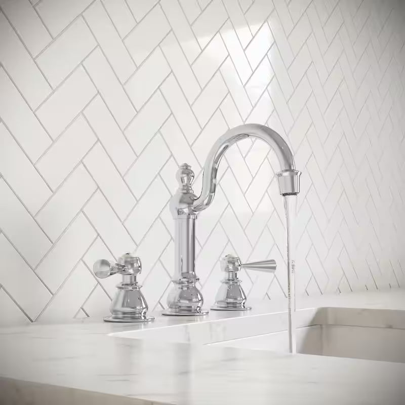 Adjustable Widespread 2-Handle High Arc Lavatory Faucet in Chrome P720137