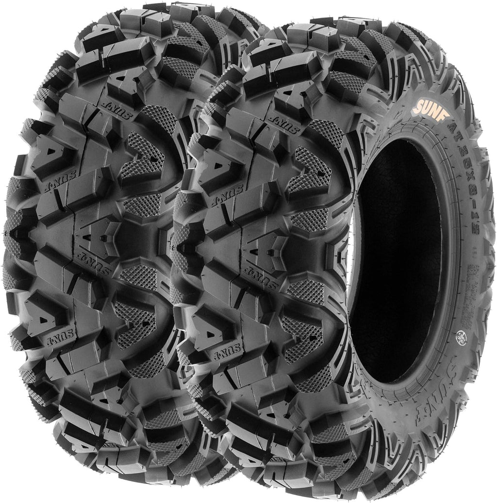 Set of 4 All-Terrain Tire Bundle 24x8-12 Front & 25x11-10 Rear 6 PR Tubeless K379829