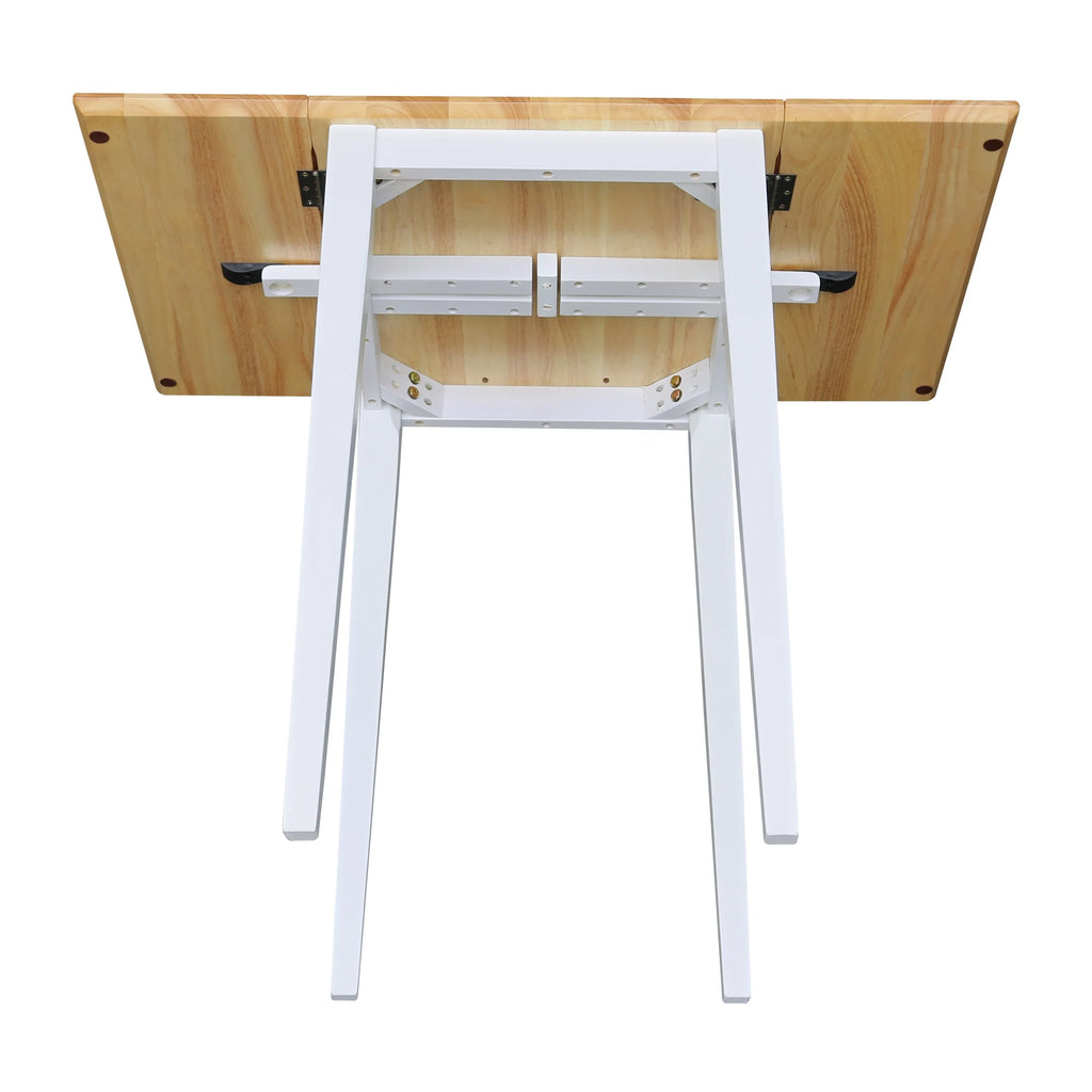 Small Dropleaf Table in White and Natural U14336