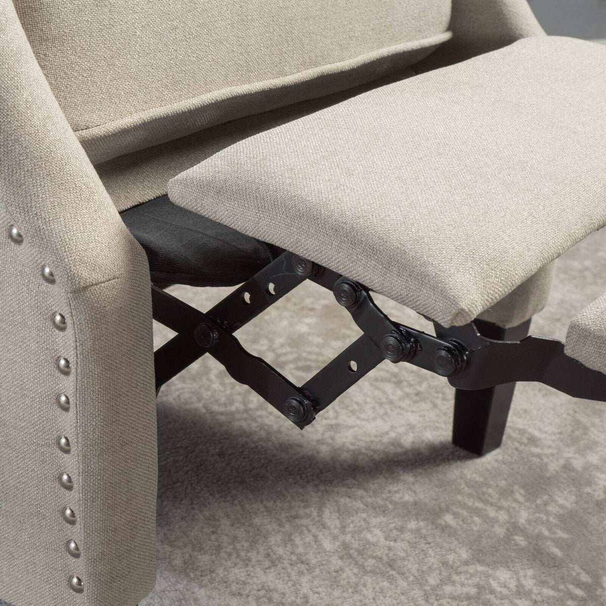 Traditional Wingback Fabric Recliner Chair Z360672