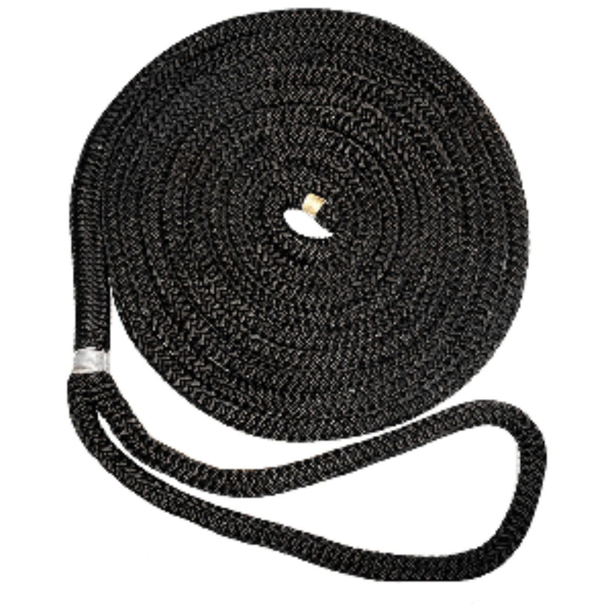 Black 5/8x22 Nylon Double Braid Dock Line F821033