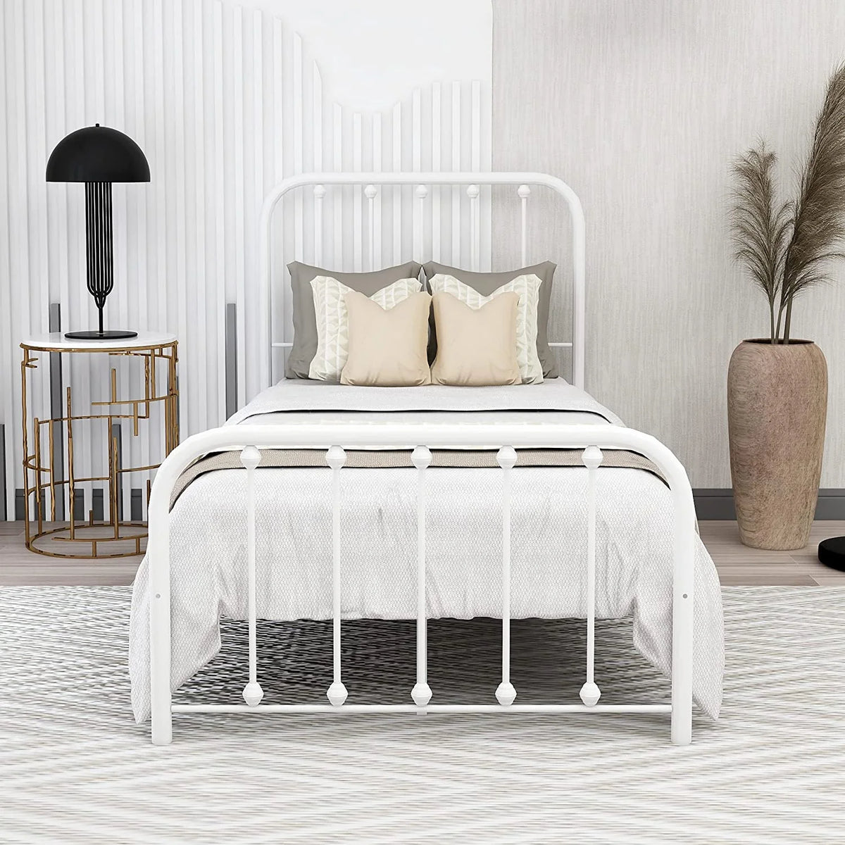 Sturdy Metal Platform Twin Bed Frame W197