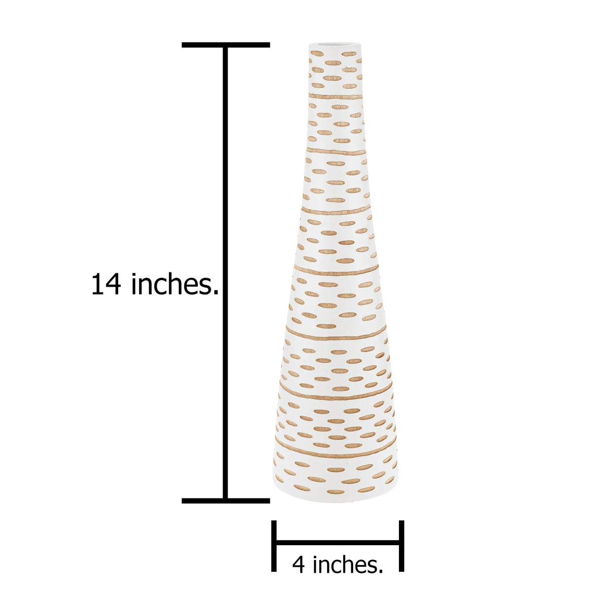 White Mango Tree Wood Bottle-Shaped Vase S11548