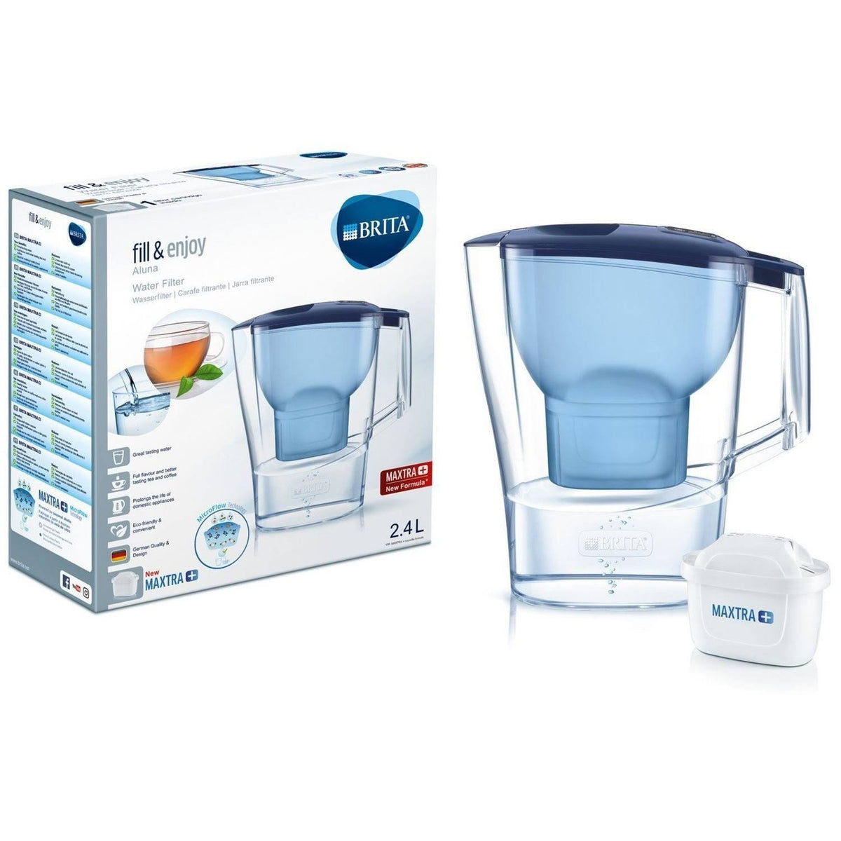Blue Water Filter Jug and Cartridge H509