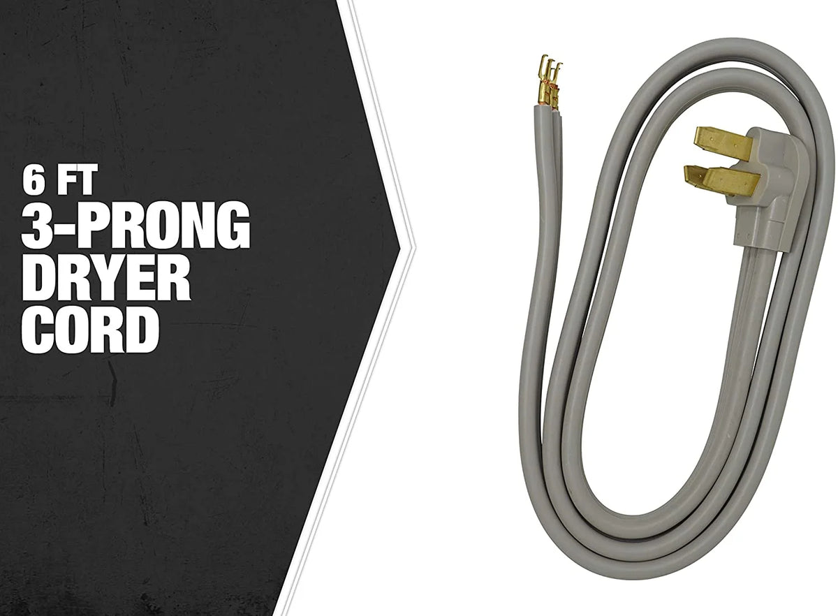 6' 50-Amp 3-Wire Range Power Cord N8166