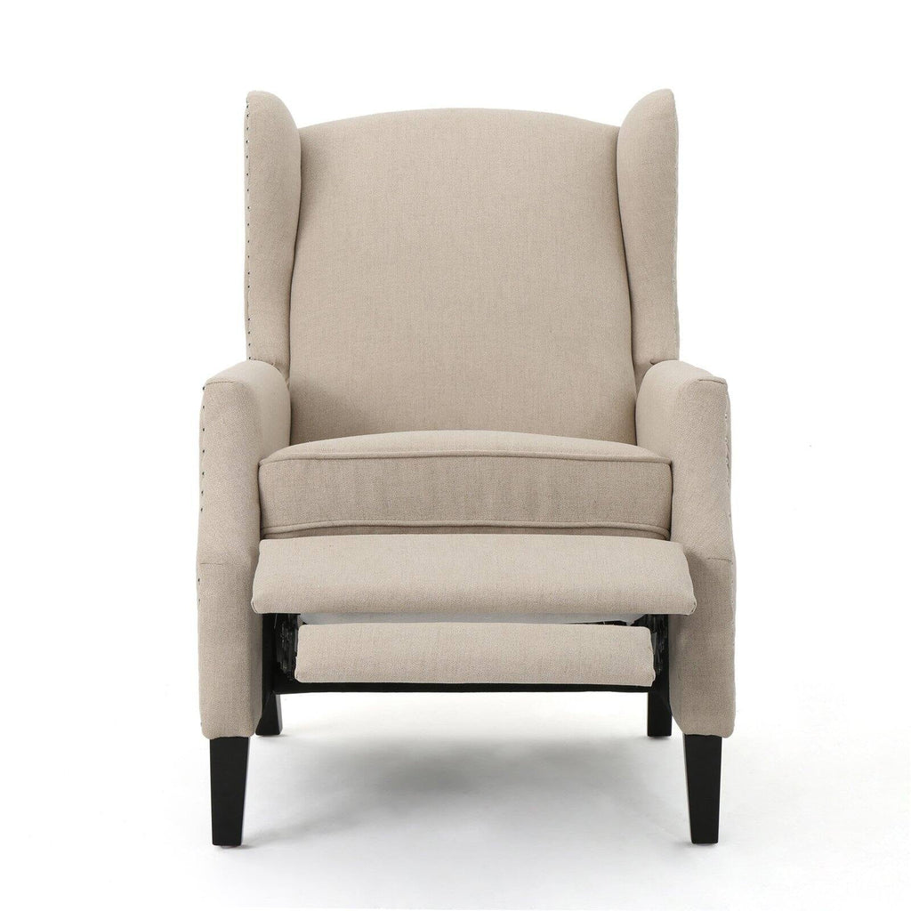 Traditional Wingback Fabric Recliner Chair Z360672