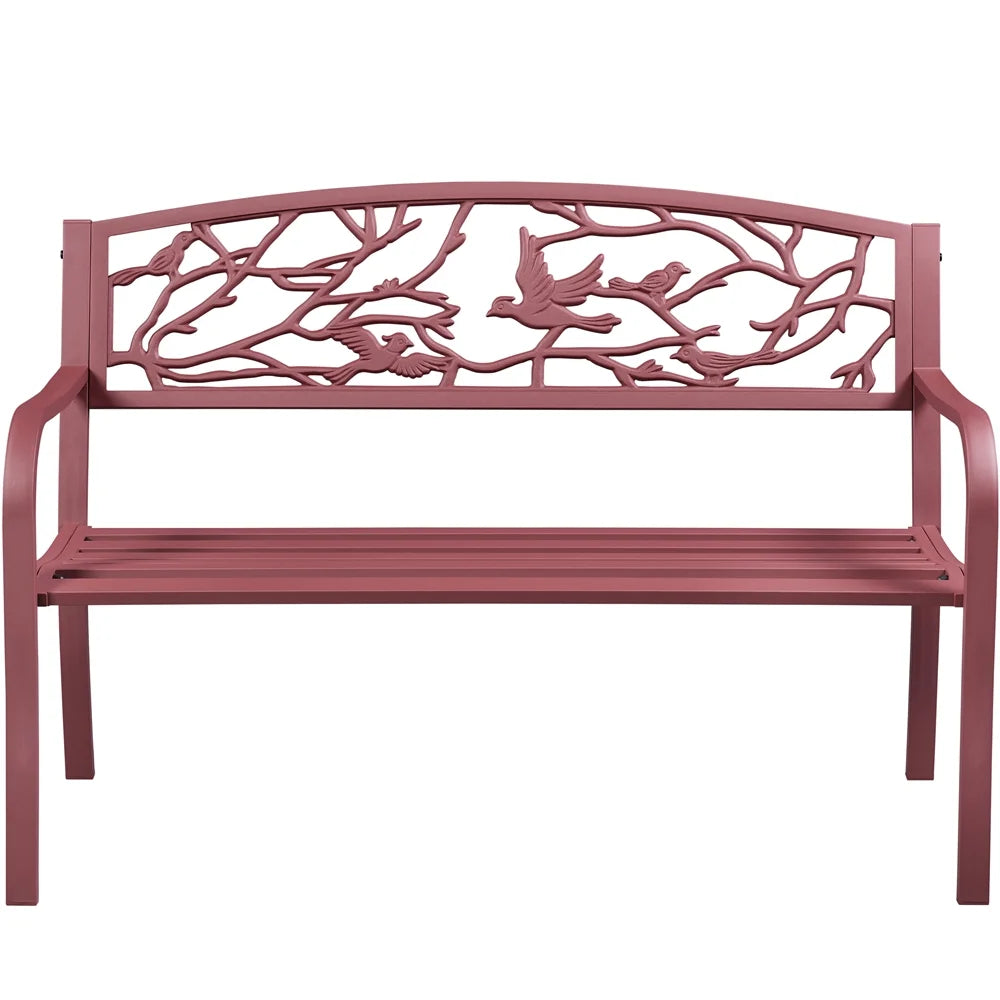Red Patio Garden Bench U76749