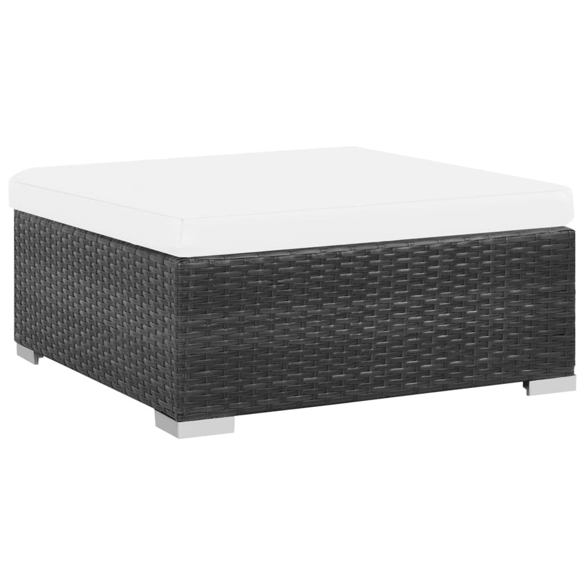 6 Piece Poly Rattan Corner Sofa Set with Coffee Table and Ottoman U4087
