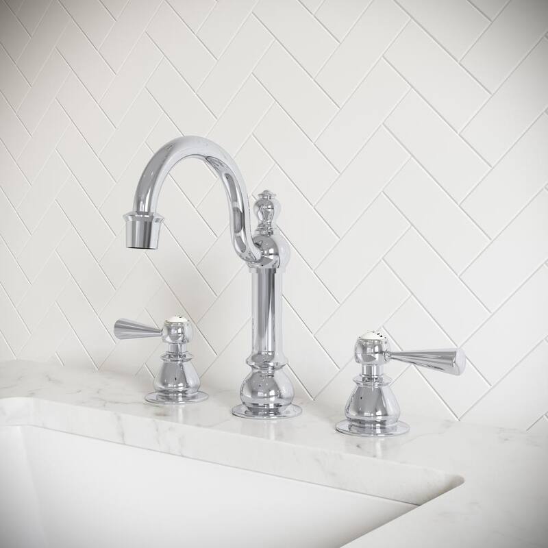 Adjustable Widespread 2-Handle High Arc Lavatory Faucet in Chrome P720137