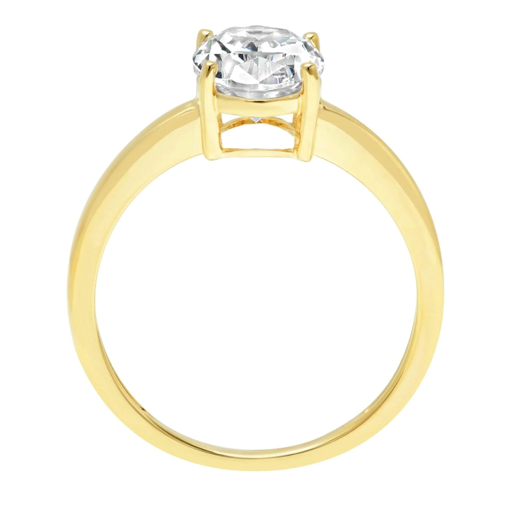 18K Yellow Gold Solitaire Engagement Ring K171