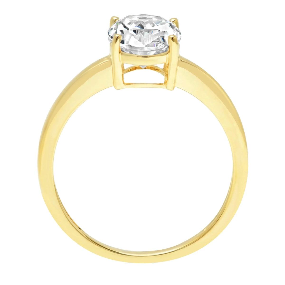 18K Yellow Gold Solitaire Engagement Ring K171