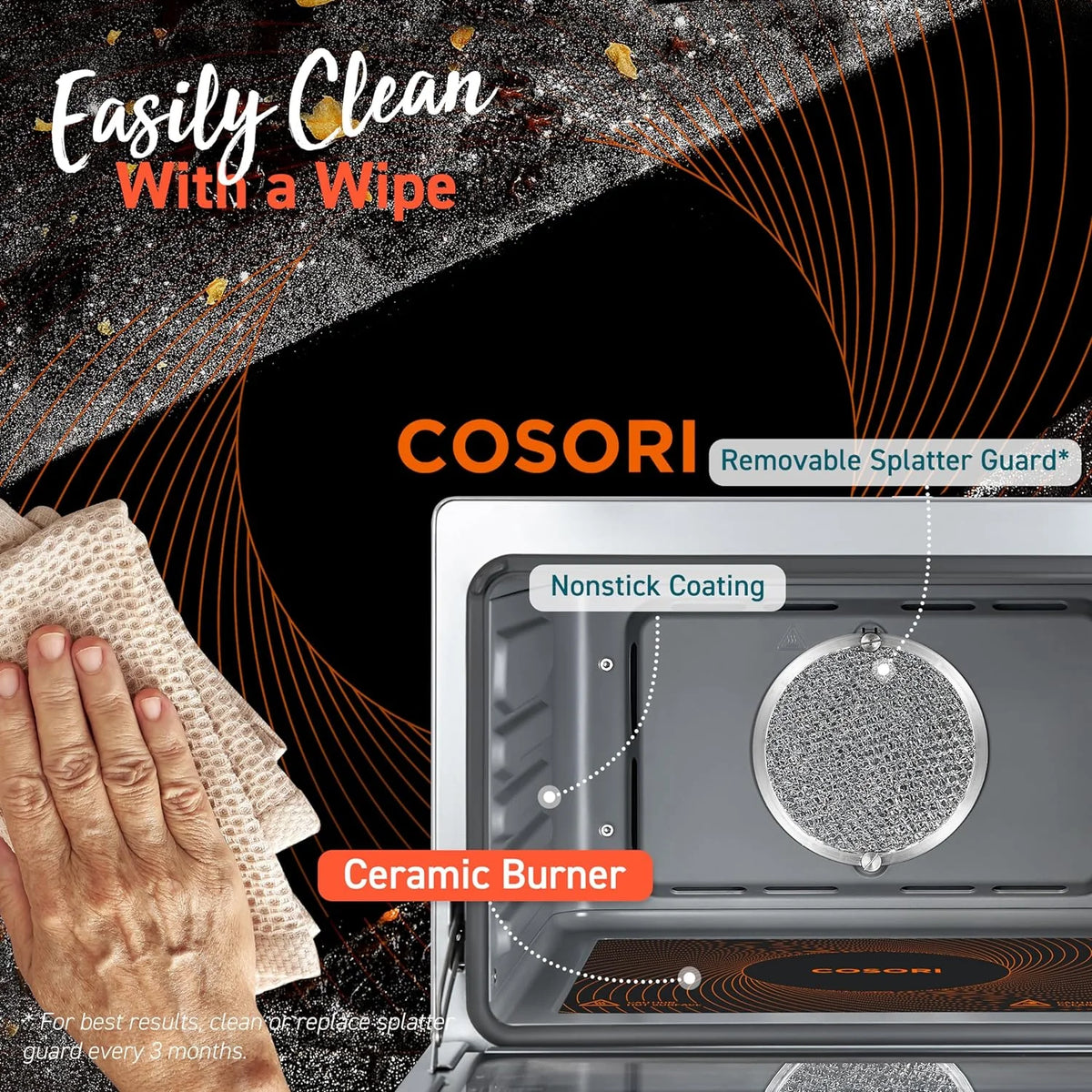 13-in-1 26-Quart Ceramic Air Fryer Toaster Oven Combo C86364