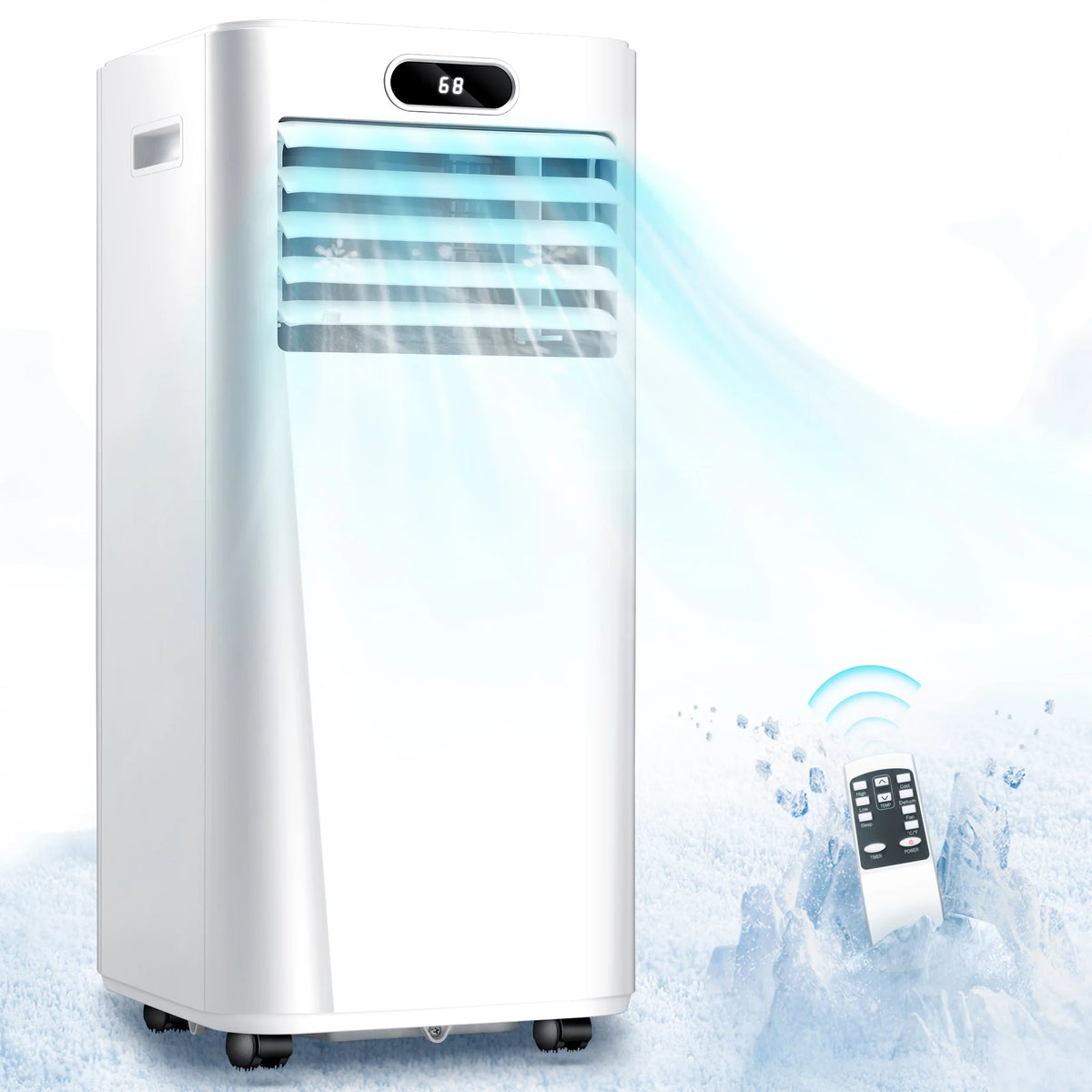 6000BTU 3-in-1 Portable Air Conditioner with Dehumidifier Fan White C82864