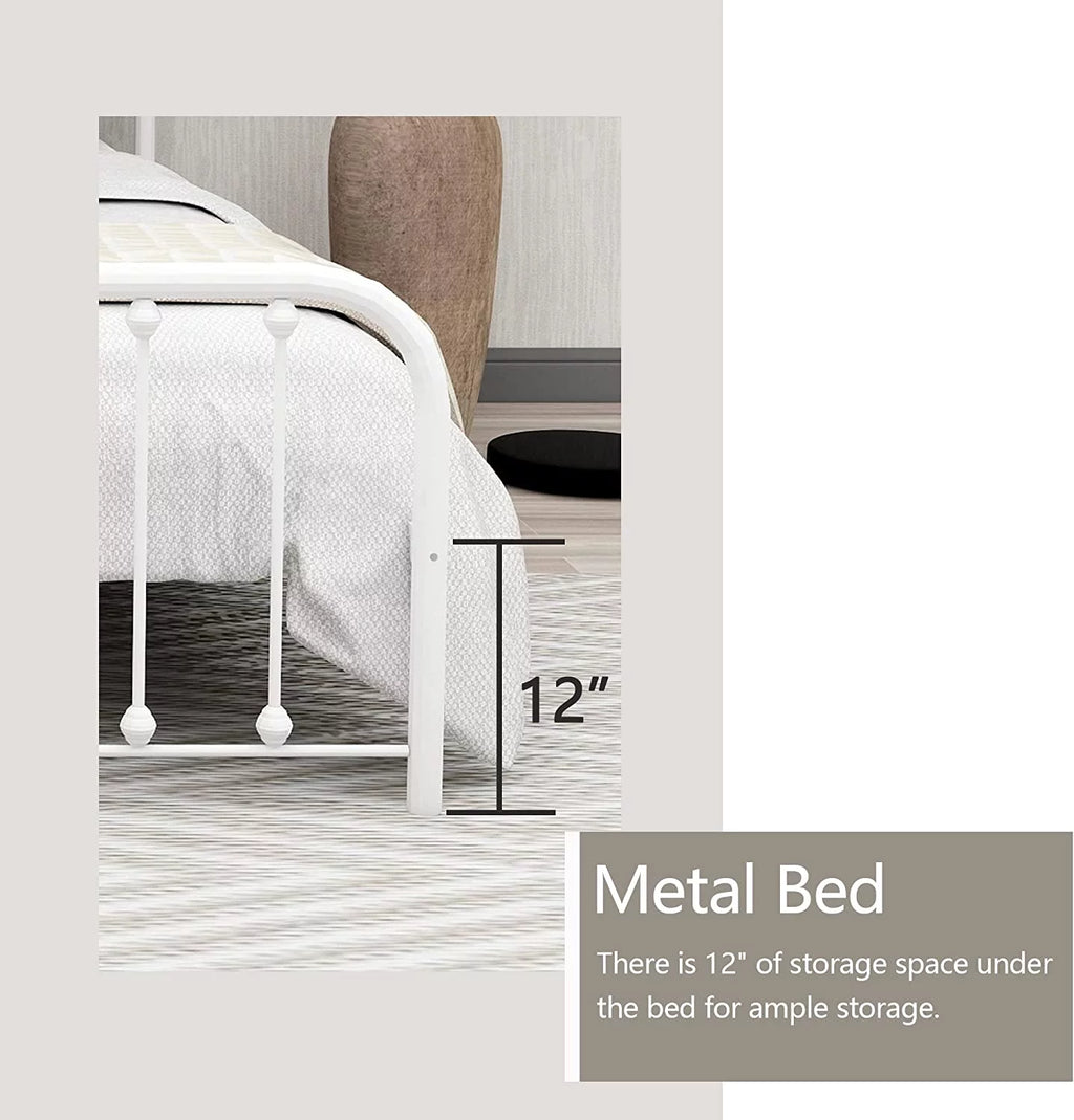 Sturdy Metal Platform Twin Bed Frame W197