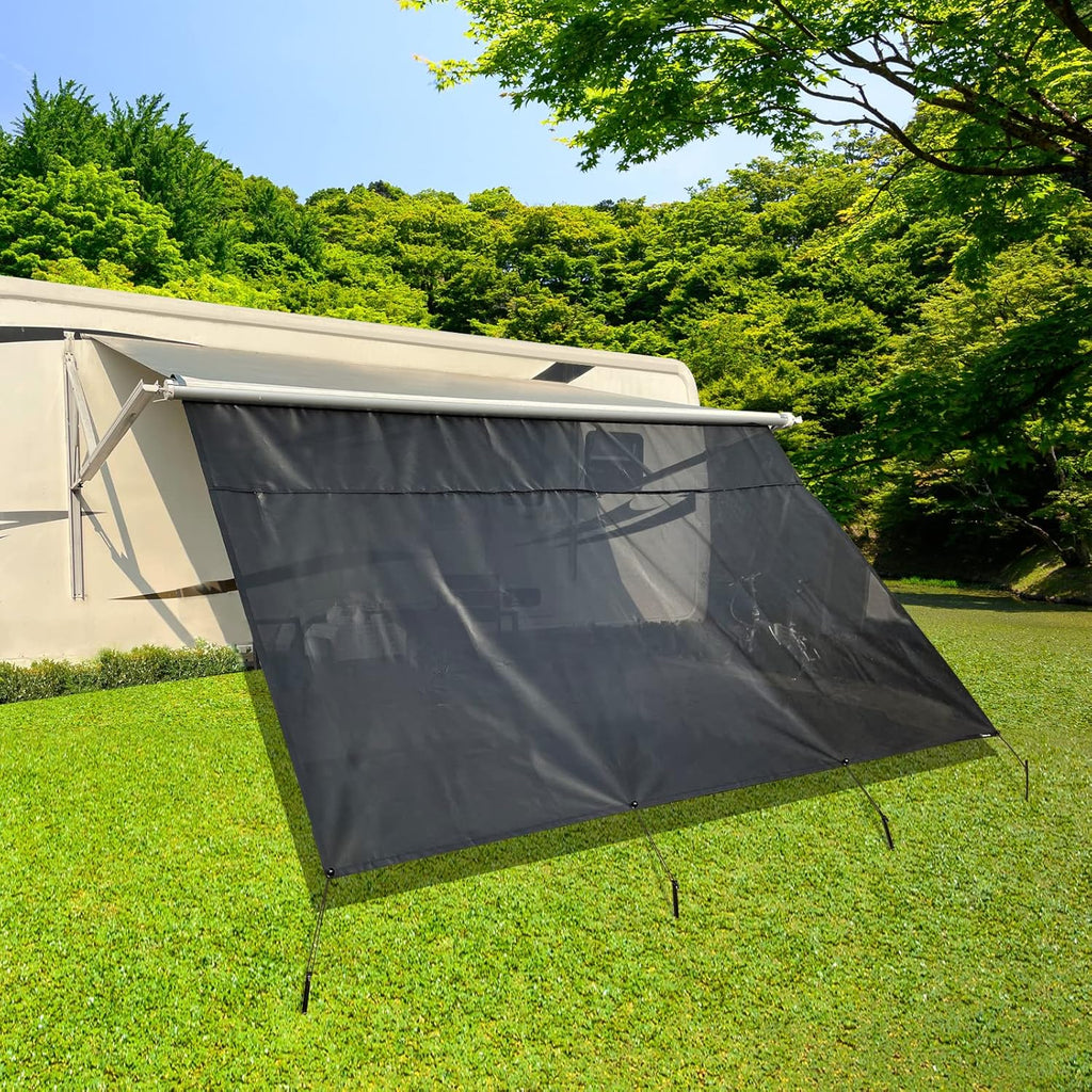 RV Awning Shade Screen with Zipper 8'X16'3'' F809835