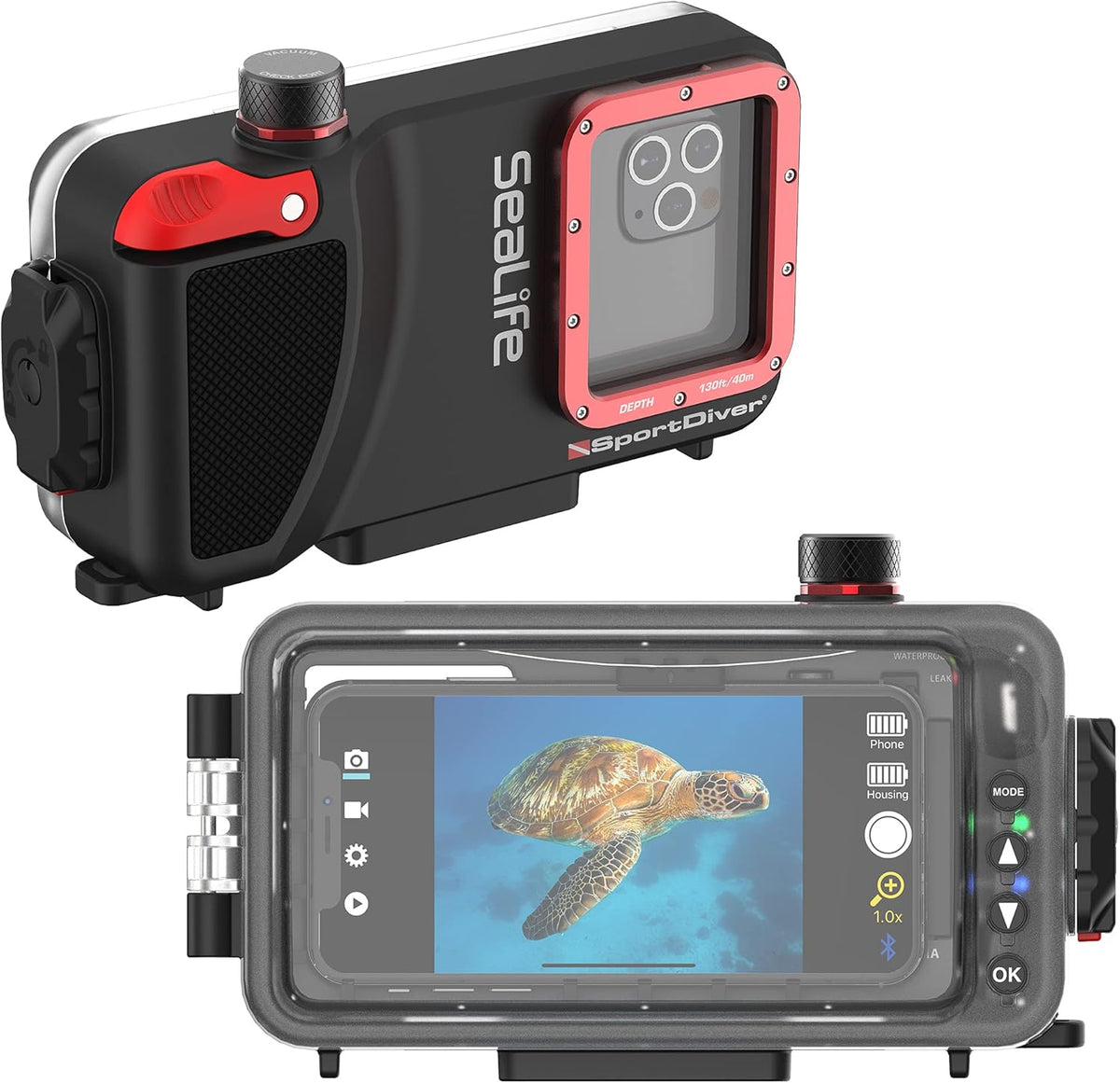 Waterproof Underwater Smartphone Scuba Case, Black, Without Light P145