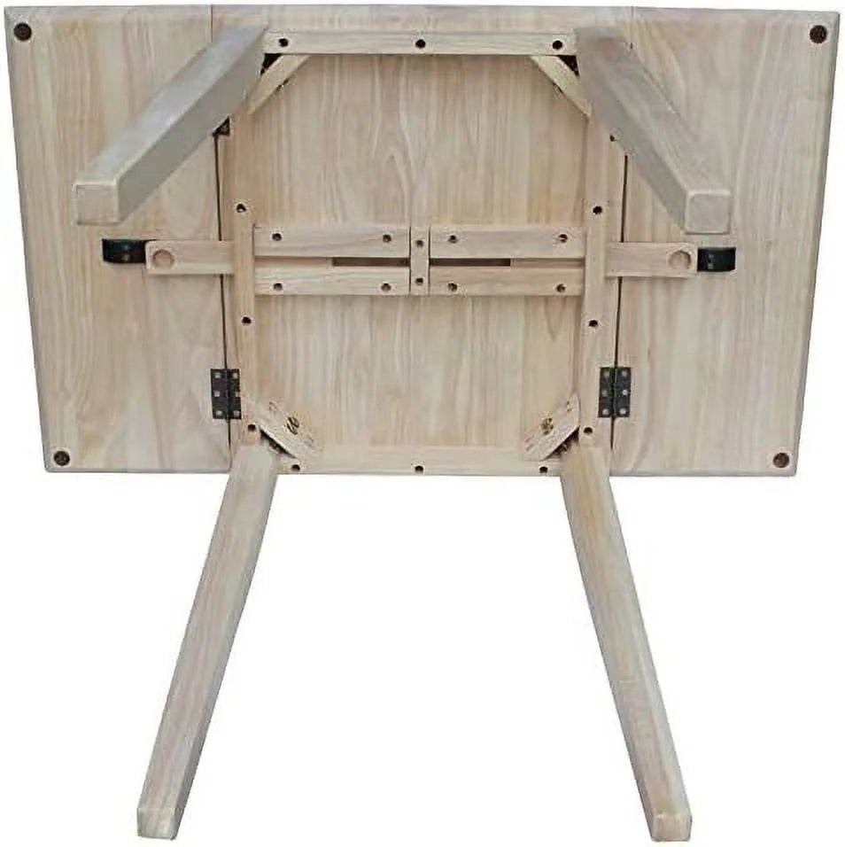 Unfinished Natural Wood Drop Leaf Dining Table B662