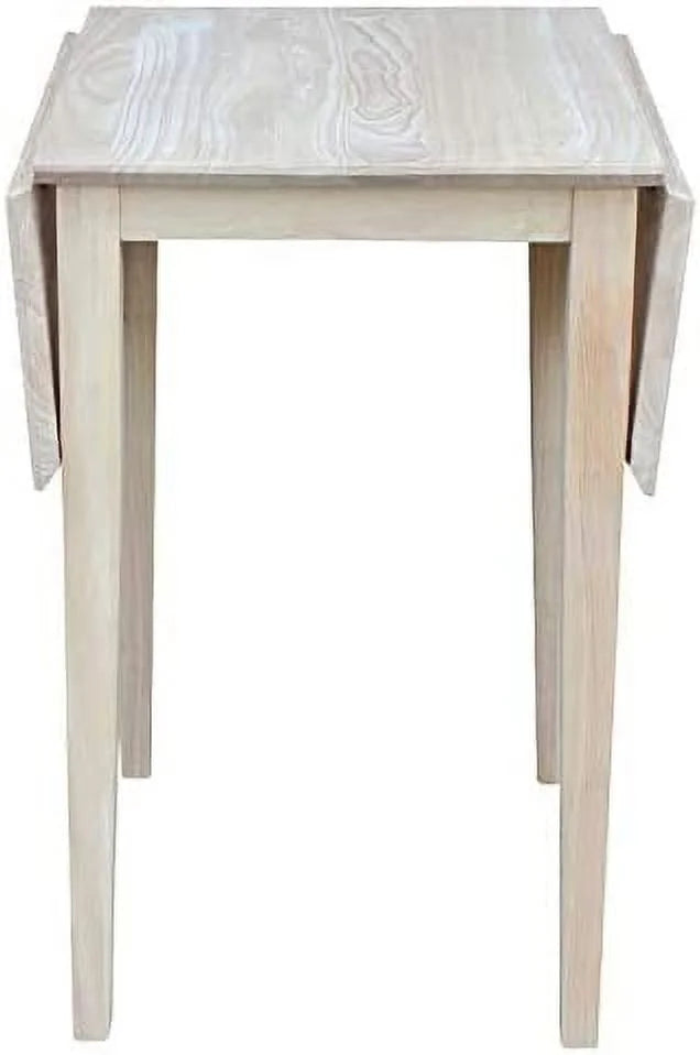 Unfinished Natural Wood Drop Leaf Dining Table B662