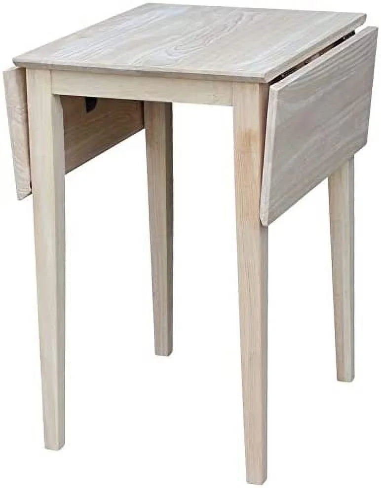 Unfinished Natural Wood Drop Leaf Dining Table B662