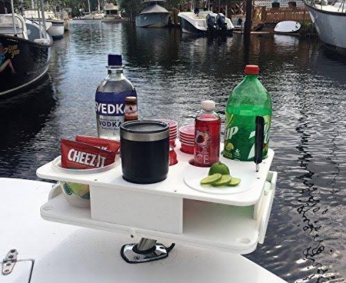 Boat Bar and Bait Table Combo with Rod Holder Mount Q353318