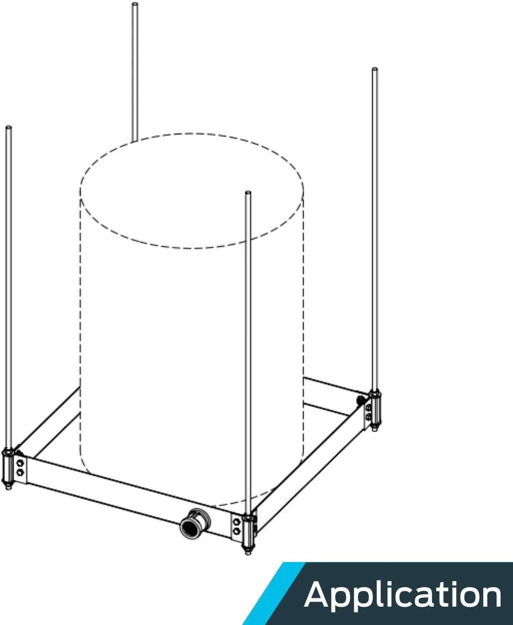 Ceiling Mounted Water Heater Platform with Steel Drain, Up To 20 Gallons V1993