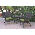Green Resin Wicker 3 Piece Patio Conversation Set S1595